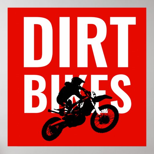 Dirt Bikes Motocross Motorrad Pop Art Poster (Vorne)