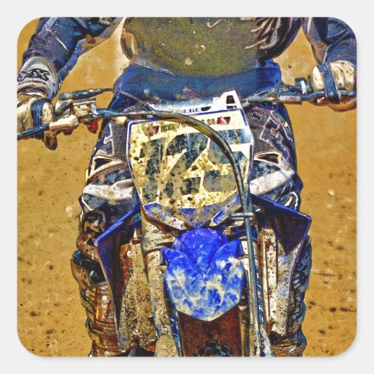 Dirt-Biking Moto-X Champ Designer #Gift Quadratischer Aufkleber (Vorderseite)