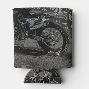 Dirt Biking (Schwarz & Weiß) Dosenkühler