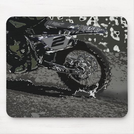 Dirt Biking (Schwarz & Weiß) Mousepad (Vorne)