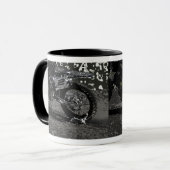 Dirt Biking (Schwarz & Weiß) Tasse (Vorderseite Links)