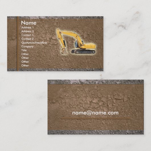 Dirt_building Visitenkarte (Vorne/Hinten)