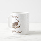 Dirt Digging Hunde - Glücklicher Vatertag. Kaffeetasse (Vorderseite Links)