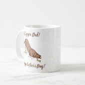 Dirt Digging Hunde - Glücklicher Vatertag. Kaffeetasse (Vorderseite Links)