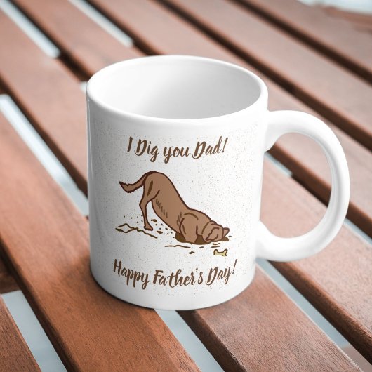 Dirt Digging Hunde - Glücklicher Vatertag. Kaffeetasse