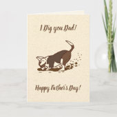 Dirt Digging Hunde - Glücklicher Vatertag. Karte (Vorderseite)