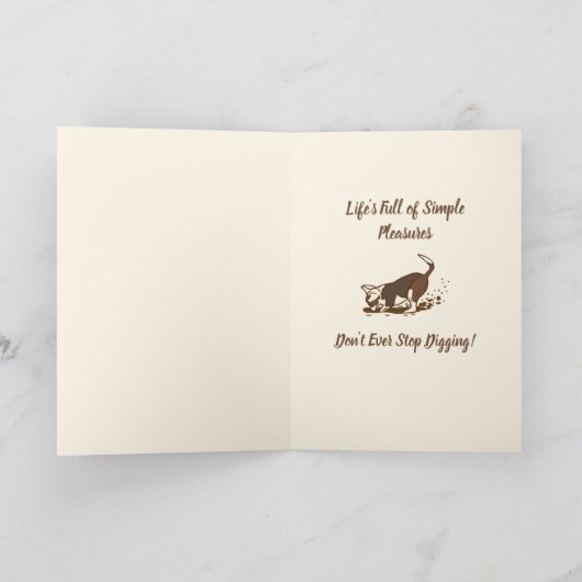 Dirt Digging Hunde - Glücklicher Vatertag. Karte (Innenseite)