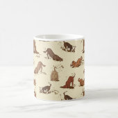 Dirt Digging Hunde - Strandurlaub Muster. Kaffeetasse (Mittel)