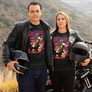 Dirt Fahrrad-Reiter Hund Vater Hund Mutter Abenteu T-Shirt
