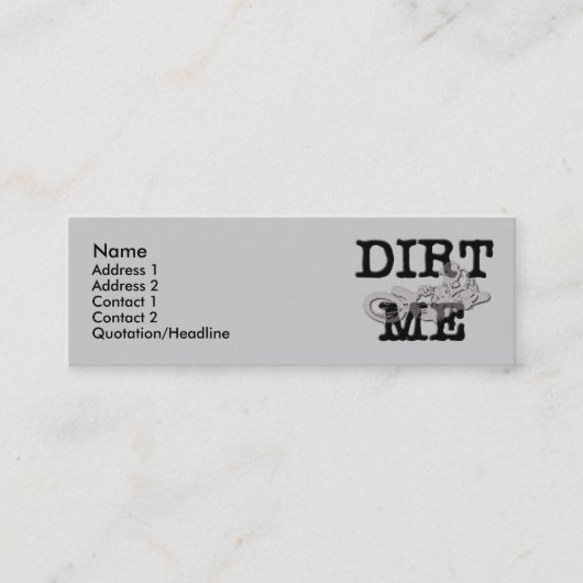 Dirt Me Motocross Dirt Bike Visitenkarte (Vorderseite)
