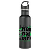 Dirt modifizierte Racing Apparel Sprint Car Dirt T Edelstahlflasche (Vorderseite)
