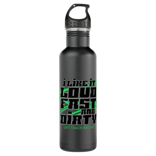 Dirt modifizierte Racing Apparel Sprint Car Dirt T Edelstahlflasche (Vorderseite)