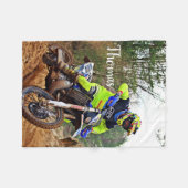 Dirt Motorrad Motocross Racing Personalisiert Fleecedecke (Vorderseite (Horizontal))