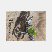 Dirt Motorrad Motocross Racing Personalisiert Fleecedecke (Vorderseite (Horizontal))