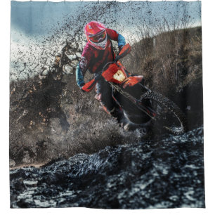 Dirt Rad-Reiter-Kissen Duschvorhang