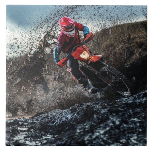 Dirt Rad-Reiter-Kissen Fliese (Vorderseite)