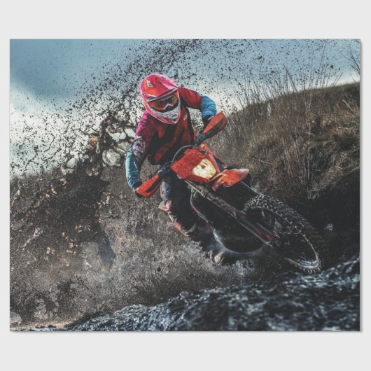 Dirt Rad-Reiter-Kissen Geschenkpapier (Flach)