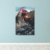 Dirt Rad-Reiter-Kissen Leinwanddruck (Insitu (Holzboden))