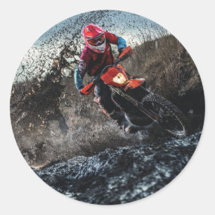 Dirt Rad-Reiter-Kissen Runder Aufkleber