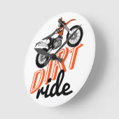 Dirt ride runde wanduhr (Winkel)