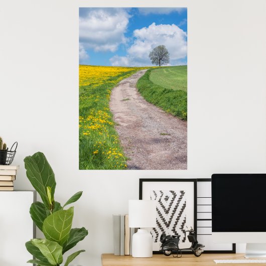 Dirt Road and Tree Poster (Heimbüro)