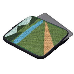 Dirt Road Artisan Crochet Print Electronics Bag Laptopschutzhülle
