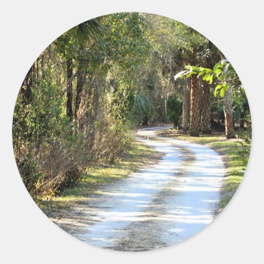 Dirt Road in Micanopy, Florida Runder Aufkleber (Vorderseite)