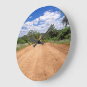 Dirt Road, Krüger National Park, Mpumalanga Große Wanduhr (Winkel)