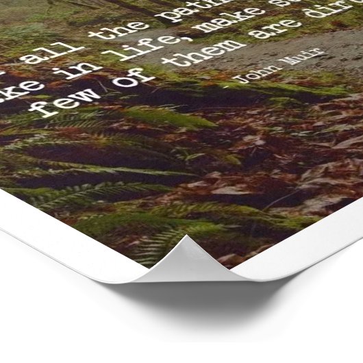 Dirt Road Quote Poster Art (Ecke)