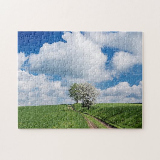 Dirt Road und Apfelbäume Puzzle (Horizontal)