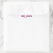 Dirt Track Chick Runder Aufkleber (Tasche)