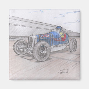 DIRT TRACK RACER-Magnet (Quadrat) Magnet
