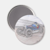 DIRT TRACK RACER-Magnet (rund) Magnet (Vorderseite/Rückseite)