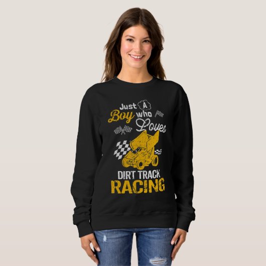 Dirt Track Racing Boy Sweatshirt (Vorne ganz)