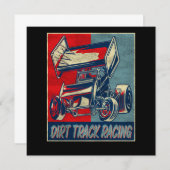 Dirt Track Racing Dirt Track Racing Sprint Car Vin Einladung (Vorne/Hinten)