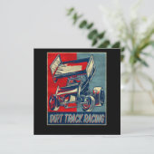 Dirt Track Racing Dirt Track Racing Sprint Car Vin Einladung (Stehend Vorderseite)