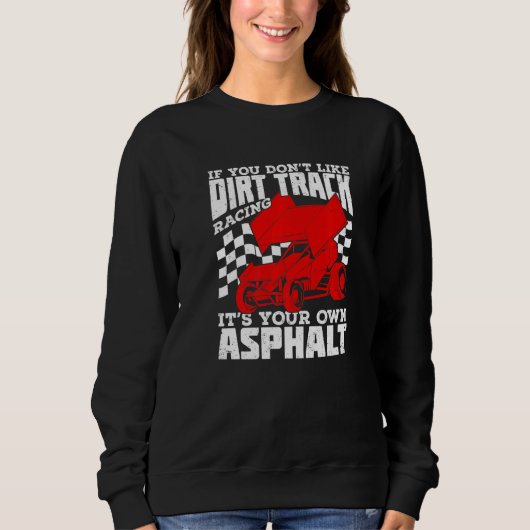 Dirt Track Racing Winged Sprint Car Premium Sweatshirt (Vorderseite)