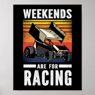 Dirt Track-Rennwochenenden sind zum Sprintrennen Poster