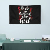 Dirt und Diamonds Kinda Girl Softball Baseball Banner (Messeveranstaltung)