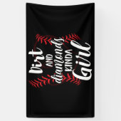 Dirt und Diamonds Kinda Girl Softball Baseball Banner (Vertikal)