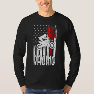 Dirt Up American Flag Motocross Motorrad T-Shirt