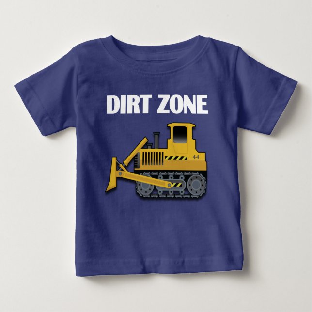 Dirt Zone (Bulldozer) - Baby Fine Jersey T - Shirt (Vorderseite)