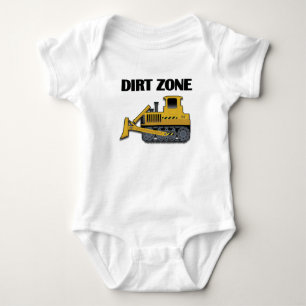 Dirt Zone (Bulldozer) - Baby Jersey Bodysuit Strampler