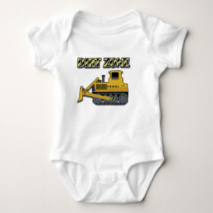 Dirt Zone (Bulldozer) - Baby Jersey Bodysuit Strampler
