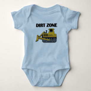 Dirt Zone (Bulldozer) - Baby Jersey Bodysuit Strampler