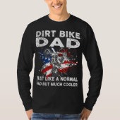 Dirtbike Motocross Dirt bike dad MX US Flag T-Shirt (Vorderseite)