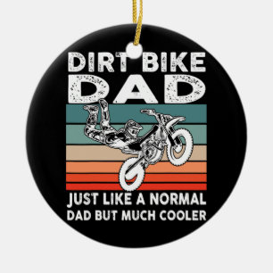 Dirtbike Motocross Dirt Bike Papa MX Vintage Keramik Ornament