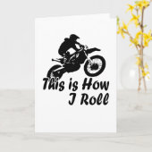 Dirtbike So Roll ich Dirt Biker Karte (Gelbe Blume)