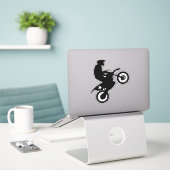 DIRTBIKER MOTORRADFAHRRADSTEUER DECAL AUFKLEBER (Laptop auf Schreibtisch)