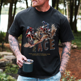 Dirtbikes Racing Motocross Race Park Text T-Shirt